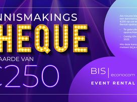 Maak kennis met BIS Event Rental en ontvang €250 kennismakingskorting