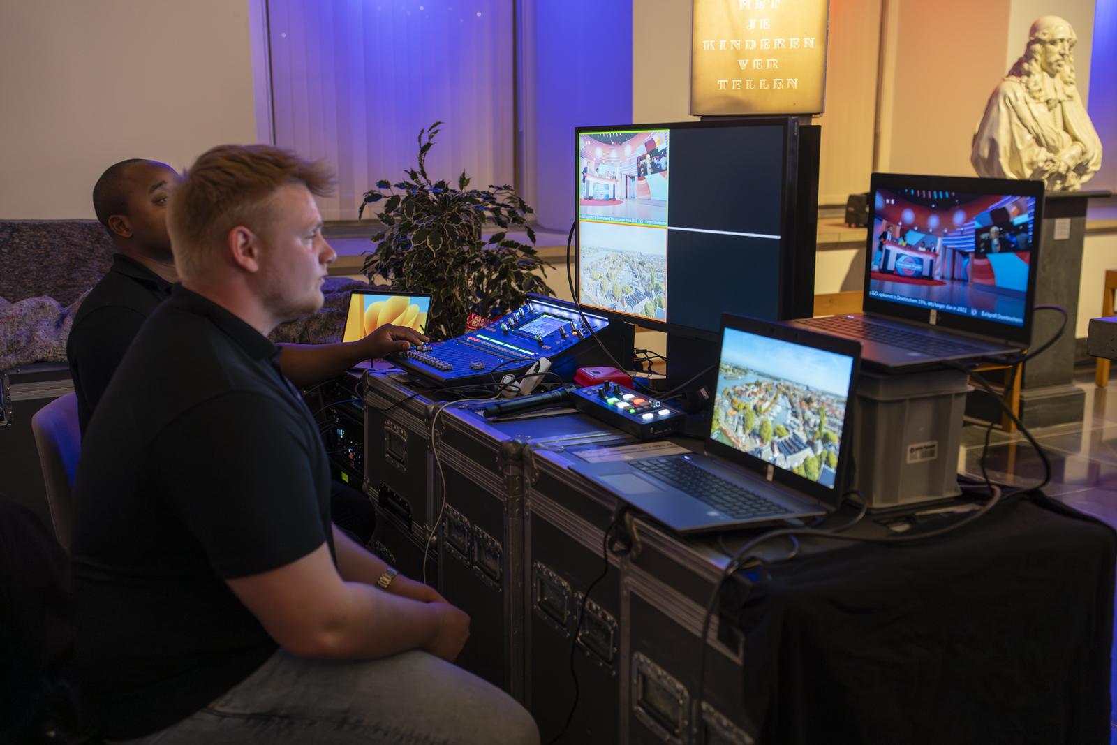 LED wall en technische ondersteuning tijdens de verkiezingsavond