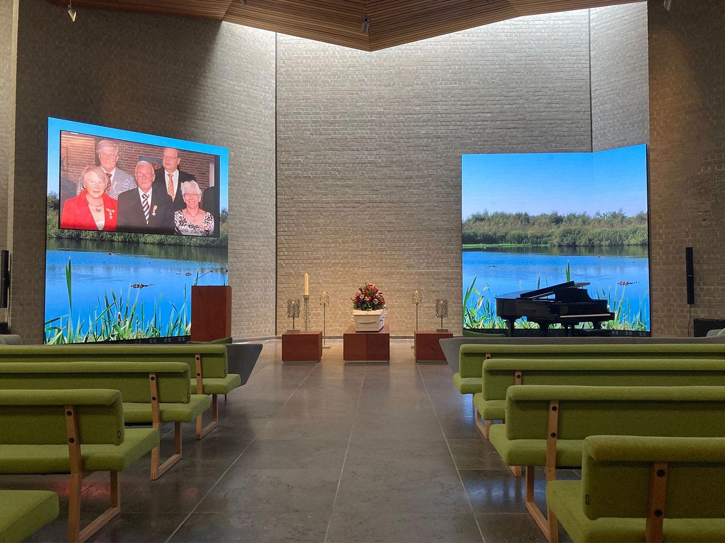 Led wall uitvaart