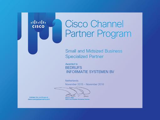 BIS vernieuwt Cisco Small and Midsize Business Specialization
