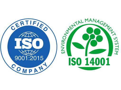 Behaald: ISO9001 en 14001 volgens de 2015-norm