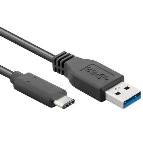 USB 3.2 USB-C naar USB-A cable 5 meter m/m zwart