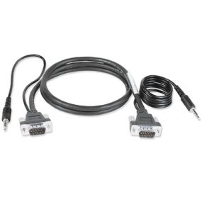 VGA+MJ-audio flex cable 10.6m M/M black