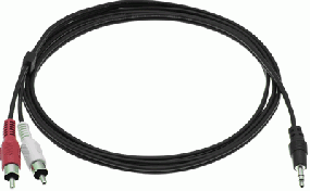 MJ naar RCA audio kabel 7.6m M/M black